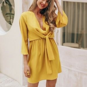 Simplee yellow minidress